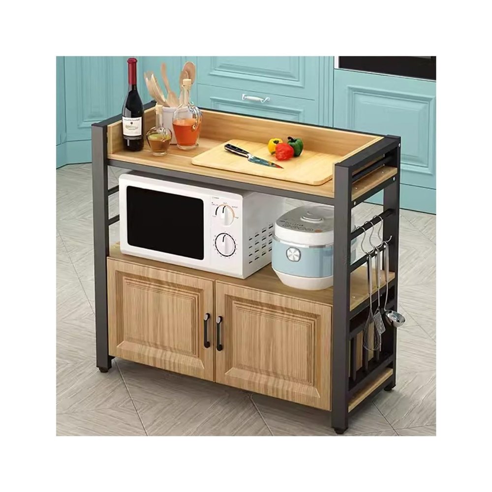 yanzhuen001 Kitchen Mobile Shelf, Kitchen Table Vegetable Cutting Table Kitchen Storage Rack Multifunctional Operation Table Simple Small Long Table for Household Use,Cart