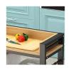 yanzhuen001 Kitchen Mobile Shelf, Kitchen Table Vegetable Cutting Table Kitchen Storage Rack Multifunctional Operation Table Simple Small Long Table for Household Use,Cart view 3