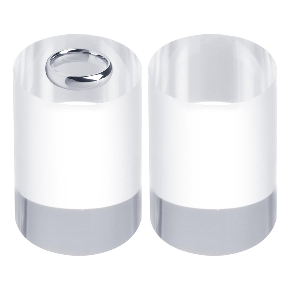 uxcell 2pcs Acrylic Cylinder Display Blocks, 40 x 60 mm/1.6" x 2.4" Clear Jewelry Display Base Polished Cube Riser Stand Display Holder Base for Bracelet Ring Jewelry Cosmetics Crafts