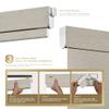 MoDanCeQ No Drill No Tools Roller Shades for Windows, Blackout Cordless Jacquard Fabric Roller Blinds for Indoor Windows, Easy to Install Window Shades for Home, Office, Beige, 23" W x 48" H view 2