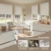 MoDanCeQ No Drill No Tools Roller Shades for Windows, Blackout Cordless Jacquard Fabric Roller Blinds for Indoor Windows, Easy to Install Window Shades for Home, Office, Beige, 23" W x 48" H view 4