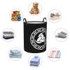 Norse Mythology Viking Large Laundry Basket,Bathroom,Waterproof,Collapsible Round Clothes Basket Freestanding Laundry Hamper view 3