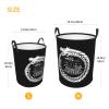 Odin Viking Tales Viking Ships Norsemen Large Laundry Basket,Bathroom,Waterproof,Collapsible Round Clothes Basket Freestanding Laundry Hamper view 2