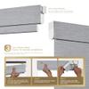 MoDanCeQ No Drill No Tools Roller Shades for Windows, Blackout Cordless Jacquard Fabric Roller Blinds for Indoor Windows, Easy to Install Window Shades for Home, Office, Grey, 58" W x 60" H view 2