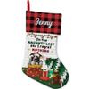 JaeTou Border Collie Dog Christmas Stocking on The Naughty List and I Regret Nothing Custom Xmas Tree Hanging Stockings for Home Party Decor 14.4" view 1