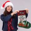JaeTou Border Collie Dog Christmas Stocking on The Naughty List and I Regret Nothing Custom Xmas Tree Hanging Stockings for Home Party Decor 14.4" view 3