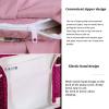 GRIPITHPY Velvet Embroidery Lace Toilet Mat Toilet Seat Cover,lace Bathroom Decor Tank Cover/Lid Cover/Toilet Seat Cover/Bathroom Accessories 3 Piece Cover Set,Home Decor Set of 3, Pink view 2