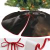 Christmas Tree Skirt 48 Inches Black Labrador Tree Skirt Double-Sided Xmas Tree Skirt Christmas Tree Mat Christmas Tree Decorations for Holiday Decor Indoor Outdoor view 3