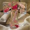 Handmade Floral Resin Letter Night Light with LED, Personalized DIY Name Light (T) view 1