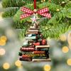 Personalized Christmas Book Tree Name Ornament, Bookworm Gifts, Book Ornament, 2024 Christmas Ornaments-Flat Printed Acrylic Ornament, Love Book Ornament Gift, Xmas Gift view 4