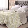 FortuneHouse8 Christmas Sherpa Blanket Merry Chrismtas Sherpa Throw Blanket Soft Cozy Fuzzy Snowflake Yellow Fleece Flannel Plush Blankets Warm Throw Blankets for Couch Sofa Bed 50" x 60" view 2