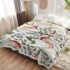 FortuneHouse8 Christmas Sherpa Blanket Santa Claus Holly Berry Sherpa Throw Blanket Soft Cozy Fuzzy Pine Needles Branch Fleece Flannel Plush Blankets Warm Throw Blankets for Couch Sofa Bed 50" x 60" view 4