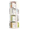 MUYRJLZX Bookshelf Tower Standing Bookcase Wood Plastic 360 Rotating Bookshelf Storage Shelf Multi-Layer Bookshelves Floor Standing Book Shelf Study Corner view 1