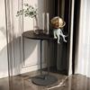 Chic Nordic-Inspired Slate Round Side Table for Modern Homes Gold/Black view 3
