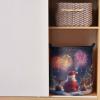 Laundry Basket Christmas Santa Claus Reindeer Xmas Tree,Waterproof Collapsible Clothes Hamper New Year's Eve Fireworks,Large Storage Bag for Bedroom Bathroom view 2