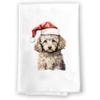 Adorable Christmas Kitchen Hand Towel | Poodle | Pet Animal Lover Gifts view 1