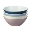 Denby - Impression Mixed Color Cereal Bowls Set of 4-18.6oz Dishwasher Microwave Safe - Scratch Chip Resistant - Modern Angular Shape - Tableware for Nibbles, Dips, Side Dishes, Cereal & Desserts view 1