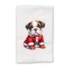 Adorable Christmas Kitchen Hand Towel | Bulldog | Pet Animal Lover Gifts view 2