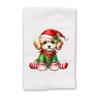 Adorable Christmas Elf Kitchen Hand Towel | Poodle | Pet Animal Lover Gifts view 2