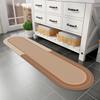 MontVoo Bath Mat Runner - Long Non Slip Absorbent Quick Dry Thin Bath Rug for Bathroom Floor Mat - Rubber Backed - Stain Resistant - Easy Care - Brown 17"x70" view 1