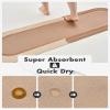 MontVoo Bath Mat Runner - Long Non Slip Absorbent Quick Dry Thin Bath Rug for Bathroom Floor Mat - Rubber Backed - Stain Resistant - Easy Care - Brown 17"x70" view 2