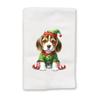 Adorable Christmas Elf Kitchen Hand Towel | Beagle | Pet Animal Lover Gifts view 2