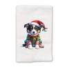 Adorable Christmas Elf Kitchen Hand Towel | Border Collie | Pet Animal Lover Gifts view 2