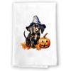 Adorable Halloween Kitchen Hand Towel | Dog | Pet Animal Lover Gifts view 1