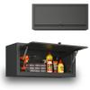 Anwick Metal Wall Storage Cabinet with Locking Door, Garage Cabinets for Tool Storage, Wall-Mounted Storage Cabinets for Garage Office Warehouse, Easily Assembled (Black-1) view 1