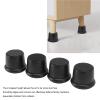 lvifloae Furniture Riser Set 4pcs Height Adjustable Furniture Riser Wear Resistant Non Slip Furniture Pads for Coffee Machine Sofa Bed Chair Table Desk and Couches (Black) view 4