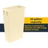 10 pack - 23 Gallon Commercial Trash Can, Heavy-Duty Slim Waste Bin, Garbage Bin, Durable Waste Container, Recycling Bin, Plastic Wastebasket for Garage, Hotels, Restaurants, Office, Kitchen view 3
