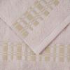 Superior Larissa Cotton Bath Towel Set, Geometric Design, Dobby Border, Medium Weight Towels for Bathroom, Guest Bath, Spa, Resort, Hotel, Airbnb, Home Essentials, Includes 4 Bath Towels, Ivory view 4