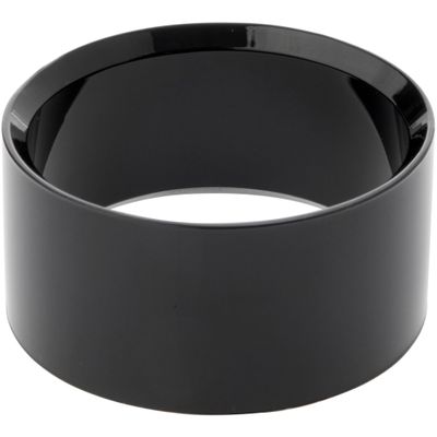 Plymor Black Acrylic Beveled Egg, Marble, Ball or Sphere Display Holder Stand, 1" H x 2" W (6 Pack)