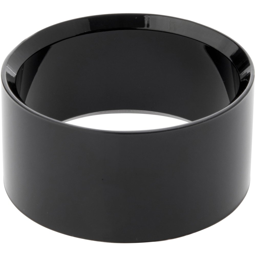 Plymor Black Acrylic Beveled Egg, Marble, Ball or Sphere Display Holder Stand, 1" H x 2" W (6 Pack)