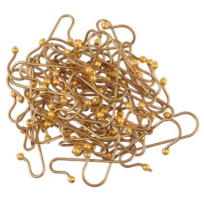 PRETYZOOM 50pcs Decorative Hanging Hooks for Christmas Tree Xmas Ornament Hooks Punch Design for Party Decorations and Floral Arrangements Strong Load-Bearing