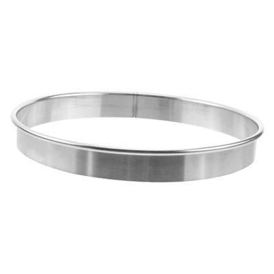 BEBEMOKO Stainless Steel Pizza Saucing Ring for Even Sauce Distribution Round Pizza Baking Tool for Easy Cleanup and Extra Toppings Durable Kitchen Accessory