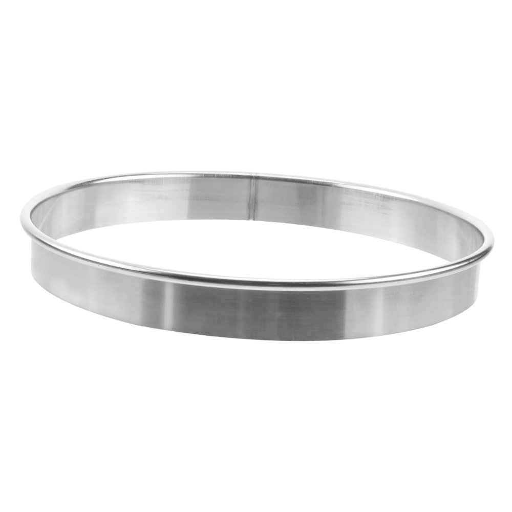 BEBEMOKO Stainless Steel Pizza Saucing Ring for Even Sauce Distribution Round Pizza Baking Tool for Easy Cleanup and Extra Toppings Durable Kitchen Accessory