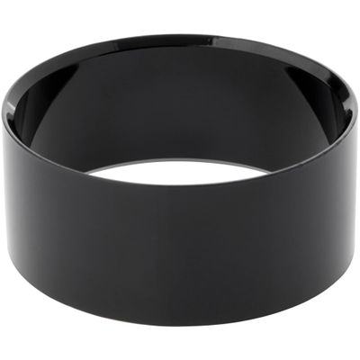 Plymor Black Acrylic Beveled Egg, Marble, Ball or Sphere Display Holder Stand, 1.25" H x 3" W (12 Pack)