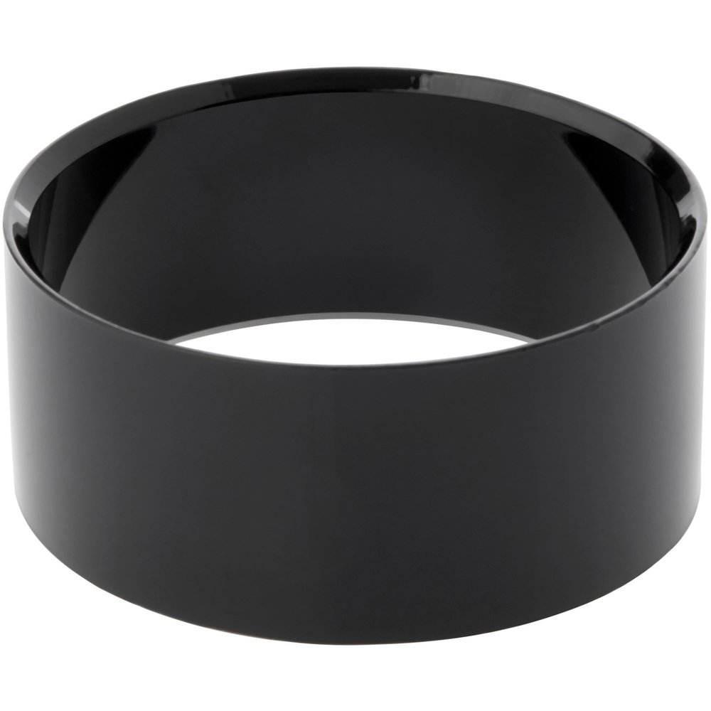 Plymor Black Acrylic Beveled Egg, Marble, Ball or Sphere Display Holder Stand, 1.25" H x 3" W (12 Pack)