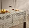 HLC.ME Sedona Lace Tablecloth, Small Rectangle, 54x72 Inch, Linen Taupe view 4