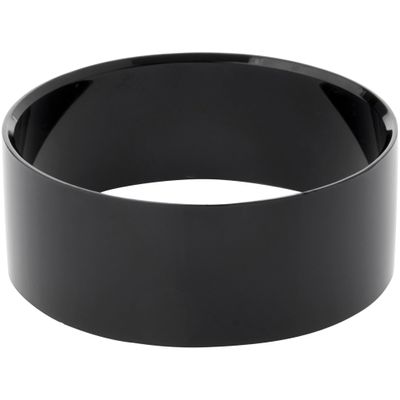 Plymor Black Acrylic Beveled Egg, Marble, Ball or Sphere Display Holder Stand, 1.5" H x 4" W (2 Pack)