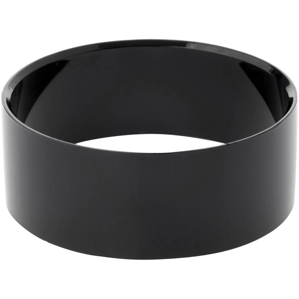 Plymor Black Acrylic Beveled Egg, Marble, Ball or Sphere Display Holder Stand, 1.5" H x 4" W (2 Pack)