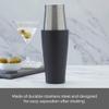 Houdini Boston Cocktail Shaker, 800 ml Two-Piece Stainless Steel and Black Bar Shaker with Classic Two-Tone Design, Bartender Drink Shaker for Mixing Cocktails view 4