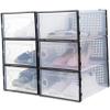 CAXUSD 6pcs Clear Stackable Shoe Storage Boxes for Sneakers Transparent Design for Easy Organization and Display and Versatile Shoe Holder for Home and Closet Use view 1