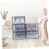 CAXUSD 6pcs Clear Stackable Shoe Storage Boxes for Sneakers Transparent Design for Easy Organization and Display and Versatile Shoe Holder for Home and Closet Use view 2