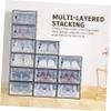 CAXUSD 6pcs Clear Stackable Shoe Storage Boxes for Sneakers Transparent Design for Easy Organization and Display and Versatile Shoe Holder for Home and Closet Use view 4