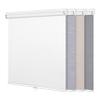 MoDanCeQ Blackout Roller Shades Cordless Roller Blinds for Window Striped Jacquard Fabrics Protecting Privacy UV Protection Luxury Wrinkle Resistant Home Office, Pure White, 37" W x 48" H view 1