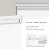 MoDanCeQ Blackout Roller Shades Cordless Roller Blinds for Window Striped Jacquard Fabrics Protecting Privacy UV Protection Luxury Wrinkle Resistant Home Office, Pure White, 37" W x 48" H view 4