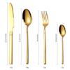 WHIERGGIN Silverware Set, 36-piece Set For 6 People Household Stainless Steel Knight Cutlery Set Knife, Fork And Spoon Gift Box(Gold) view 2