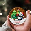 Baby Panda Merry Christmas Ornament, Personalized Panda Baby Ornament 2026, Animal Themed Ceramic Ornament, Customized Panda Lovers Xmas Ornament with Name & Text, Gifts for Baby Boys Girls view 3